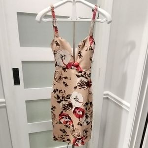 Last chance! Floral deep V neck dress
